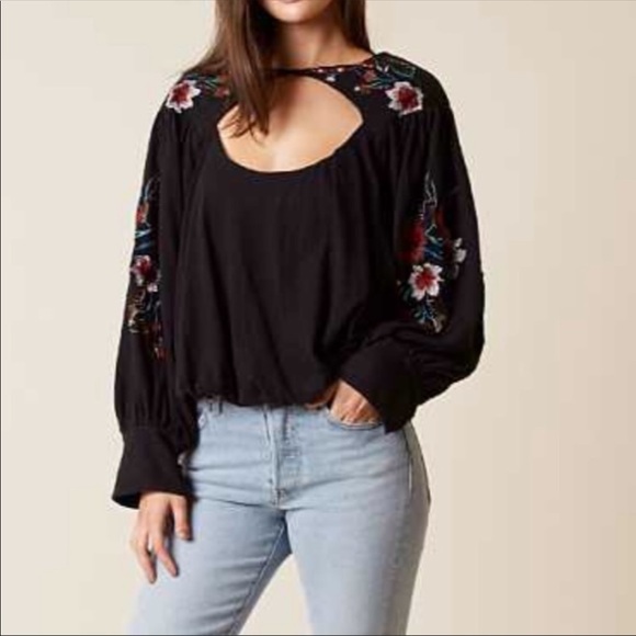 Free People Black Lita Top. NWT Size medium. - Picture 4 of 8